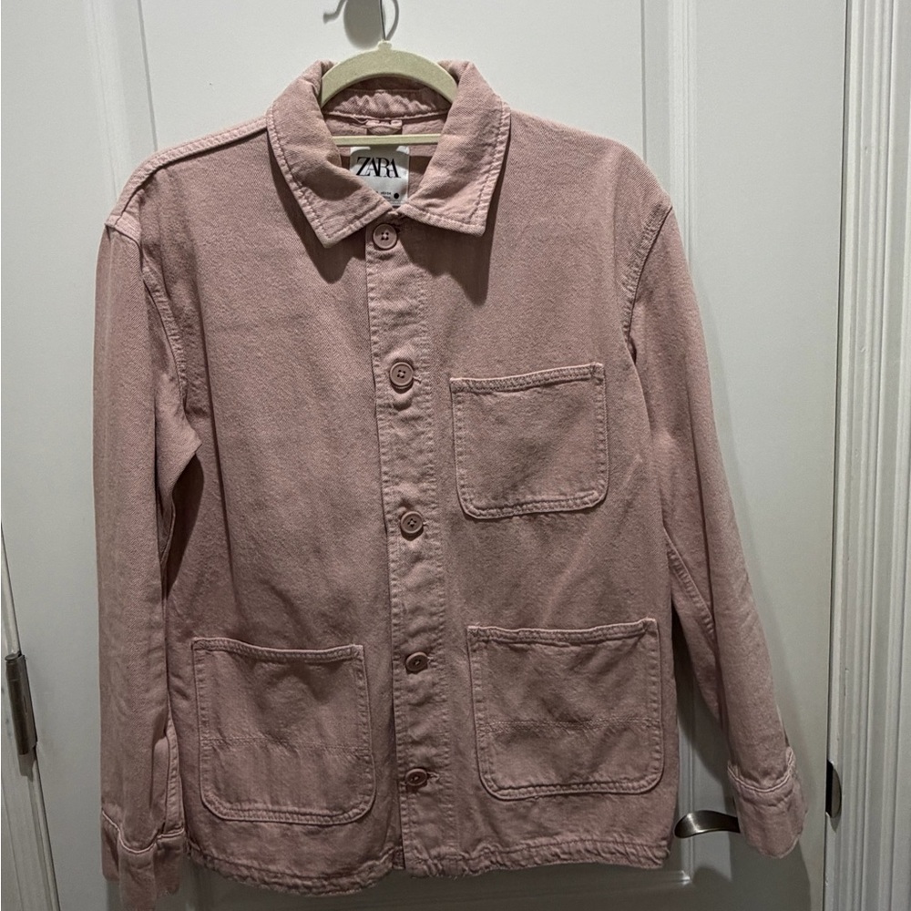 Zara Women's Light Pink Shirt Jacket